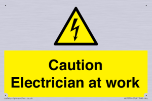 Caution Electrician at work